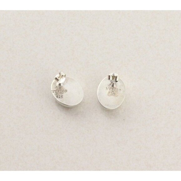 Sterling Silver Red Howlite Earrings Stud Post Earrings - Picture 7 of 8